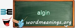 WordMeaning blackboard for algin